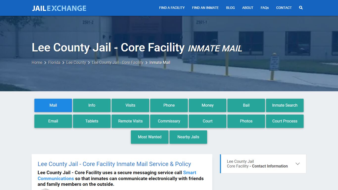 Inmate Mail - Lee County Jail - Core Facility, FL - Jail Exchange